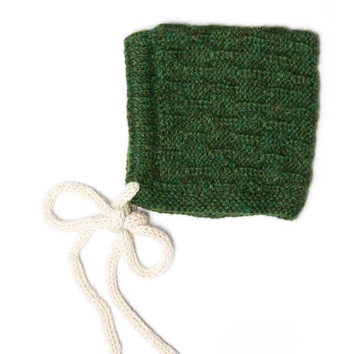 Bonnet Pixie - Vert sapin/blanc