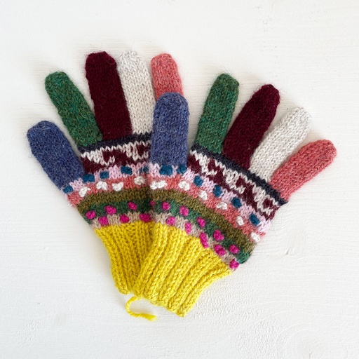 Gants enfants "pompoms" 2 - 4 ans