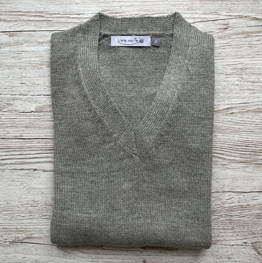 Little Maille - Pull col V homme gris