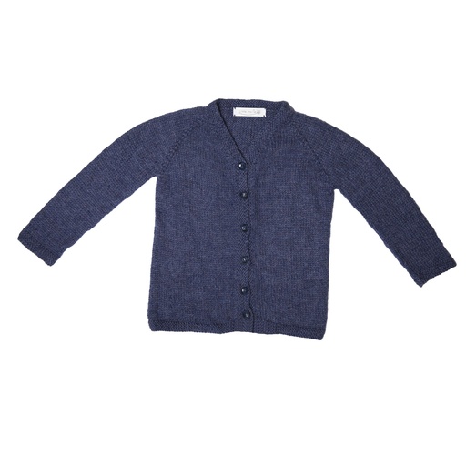 Cardigan enfant bleu myrtille