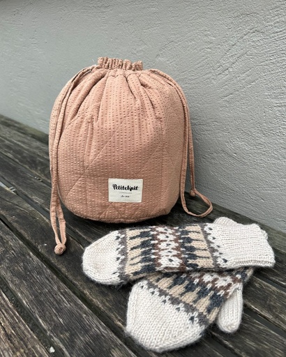 Petite Knit - sac à ouvrage moyen Praliné